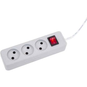 تصویر چند راهی 3 خانه ساده شهاب پارت الکتریک با کابل 1٫8 متری مدل PE850 Part PE850 Power Strip