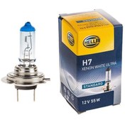 تصویر لامپ هالوژن خودرو پایه H7 مدل XENON WHITE هلا – Hella (اصلی) Hella H7 XENON WHITE AUTO Light Bulb