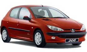 تصویر شیشه جلو پژو 206 