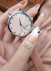 تصویر ساعت صورتی دخترونه 