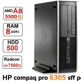 تصویر مینی کیس HP Compaq Pro 6305 SFF AMD A8-5500b رم 8 گیگ 