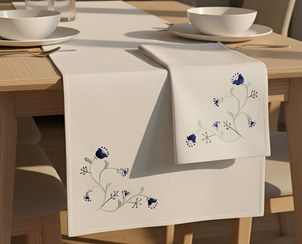 تصویر رانر گلدوزی طرح اطلسی 