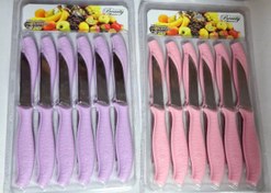 تصویر کارد و چنگال میوه خوری بیوتی ۱۲ عددی استیل 