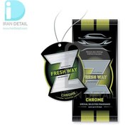 تصویر خوشبوکننده خودرو کارتی فرش وی مدل Fresh Way Car Air Freshener CHROME Z 