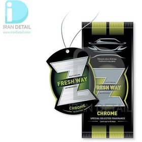 تصویر خوشبوکننده خودرو کارتی فرش وی مدل Fresh Way Car Air Freshener CHROME Z 