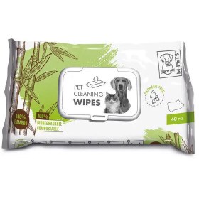 تصویر دستمال مرطوب سگ و گربه ام پت با رایحه بامبو M-Pets Cleaning Wipes Bamboo بسته 40 عددی 0 متفرقه سگ و گربه