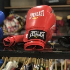 تصویر دستکش بوکس چرم اورلست - مشکی 