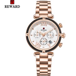 تصویر ساعت زنانه سه موتور فعال بند استیل رنگ ساعت تقویم دار مارک ریوارد مدل REVARD63084 - 5 REVARD