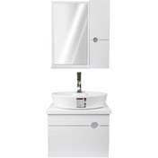 تصویر ست کابین روشویی و آینه باکس چارسو مدل آرنیکا سیلور - Arnica S 