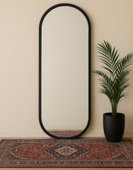 تصویر آینه قدی دو سر هلال سایز ۱۶۰×۷۰ فریم فلزی 