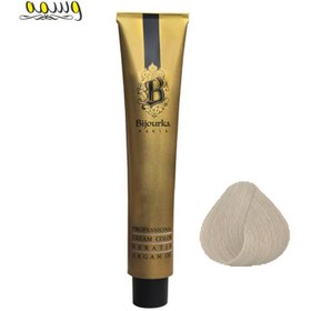 تصویر رنگ مو بیجورکا بلوند نقره ای شماره 10.1 حجم 100 میلی لیتر Bijourka Artic Silver Blonde Color Hair No.10.1 100ml