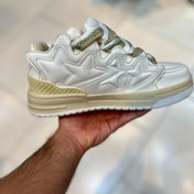 تصویر کفش مردانه Nkcl سفید طلایی 