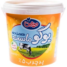 تصویر یوگو ماست همزده پرچرب میهن 1.5 کیلوگرمی 