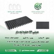 تصویر سینی نشا یا بستر کشت نشا 112 حفره ایرانی تولید (آباد سازه آسیا) 112-hole seedling tray or seedling bed of Iranian production (Abad Sazeh Asia)
