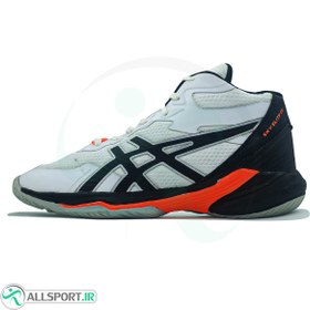 تصویر کفش والیبال اسیکس اسکای الیت نارنجی، مشکی، سفید Asics Sky Elite FF MT 2M ORANGE 