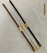 تصویر دستبند چرمی باریک طرح هرمس 