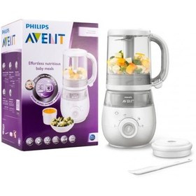 تصویر Philips Avent 4 در 1 بخار و مخلوط کن ترکیبی + کتابچه دستور العمل + کاسه ذخیره سازی 120ml (SCF883 / 01) PHILIPS Avent 4 in 1 COMBINED STEAMER AND BLENDER + RECIPE BOOKLET + 120ml STORAGE BOWL (SCF883 / 01)