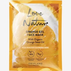 تصویر ماسک صورت ژلی درخشان کننده با عصاره دانه پرتقال _ 44399 LOVE NATURE Orange Gel Face Mask with Organic Orange Seed Oil _ 44399 10 ml