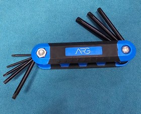 تصویر آلن چاقویی ستاره‌ای مشکی Hex key set