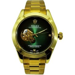 تصویر ساعت رولکس اویستر مردانه اتومات مکانیکی ROLEX OYSTER گوکی حرکتی صفحه سبز 