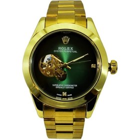 تصویر ساعت رولکس اویستر مردانه اتومات مکانیکی ROLEX OYSTER گوکی حرکتی صفحه سبز 