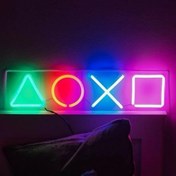 تصویر تابلو نئون پلی استیشن سایز ۶۰ در ۲۰ 