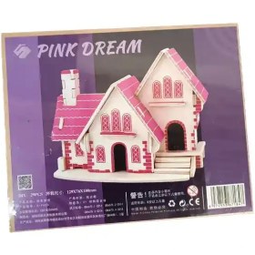 تصویر پازل سه بعدی چوبی طرح کلبه مزعه 