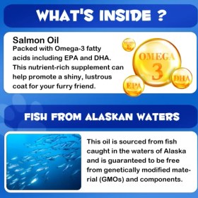 تصویر روغن ماهی سالمون گربه و سگ پمپی اویمال ۲۵۰ میل 