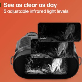 تصویر Visiocrest Night Vision Goggles Infrared Binoculars with 32 GB Memory Card for Photo and Video 100% Clear Vision in Darkness Surveillance and Hunting Nighttime Equipment 