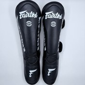 تصویر ساقبند اسپارینگ حرفه ای چرم طلایی برند فرتکس fairtex 