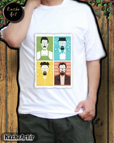 تصویر تیشرت هنری و سینمایی سریال بریکینگ بد Breaking Bad - سورمه ای / L Art Minimal Tshirt Breaking Bad Series