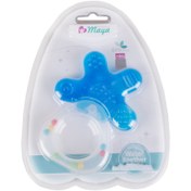 تصویر دندان گیر جغجغه ای مایا maya مدل آبدار (رنگ آبی) Water teether rattle