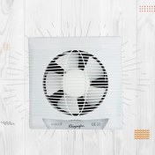 تصویر هواکش خانگی لوکس 25 سانتی متری دمپر دار 1400 دور خزرفن مدل EB-250-4/2 