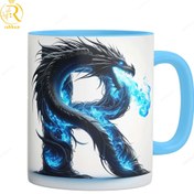 تصویر ماگ طرح حرف R کد 9301 - ماگ حرارتی (جادویی) 