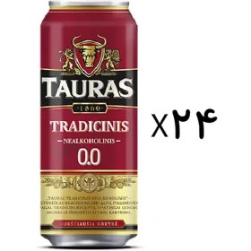 تصویر ماءالشعیر تورس 500 میلی لیتر باکس 24 عددی Tauras Tradicinis Alcohol Free Beer 500 ml