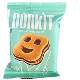 تصویر بیسکوئیت لبخند تکی شیری درکیت 