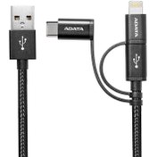تصویر کابل تبدیل USB به Lightning/Micro USB/USB-C ای دیتا Adata Sync And Charge طول 1 متر 