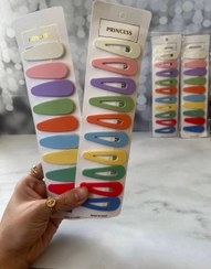 تصویر گیره موی تق تقی شمعی رنگی کیفیت عالی 