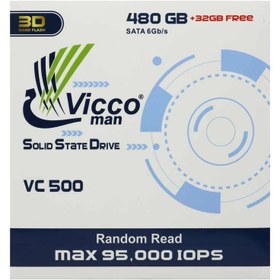 تصویر اس اس دی اینترنال ویکومن مدل VC500 ظرفیت Vicco man VC 500 Internal SSD 480+32 GB