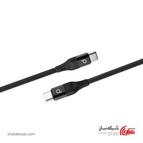 تصویر کابل تبدیل USB-C به USB-C پرودو مدل PD-CCBR22 طول 2.2 متر PORODO PD-CCBR22 Braided USB-C to USB-C Cable 2.2m Black