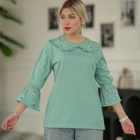 تصویر شومیز زنانه گلدوزی رنگی 