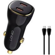 تصویر شارژر فندکی خودرو الدینیو مدل C104 ظرفیت ۶۰ وات 