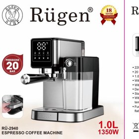 تصویر اسپرسوساز روگن مدل ru-2940 همه کاره با پمپ 20 بار اولکا ایتالیا Rugen espresso machine model ru-2920