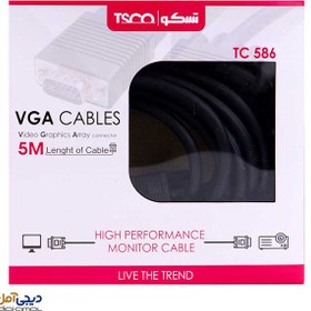 تصویر کابل VGA تسکو مدل TC586 طول 5 متر 