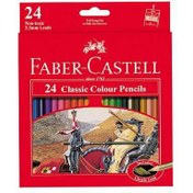 تصویر مداد رنگی 24 رنگ فابر-کاستل مدل کلاسیک کاغذی Faber-Castell 24 classic colour pencils