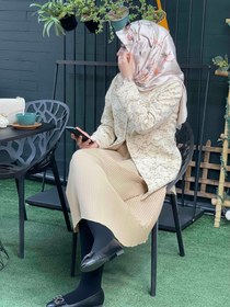 تصویر کت و دامن دانتل مارینا 