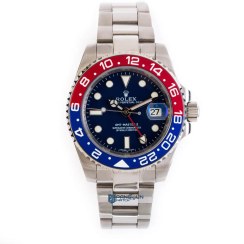 تصویر ساعت مچی مردانه رولکس مدل GMT Master با بند فلزی 