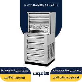 تصویر آبسردکن استیل صنعتی سه شیر مدل ایستاده 