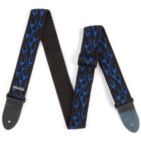 تصویر استرپ(بند) گیتار DUNLOP CLASSIC FLAMBE BLUE STRAP 