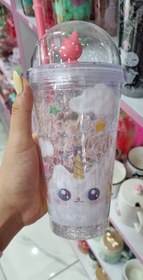 تصویر ماگ شیشه ای اسموتی چراغدار 